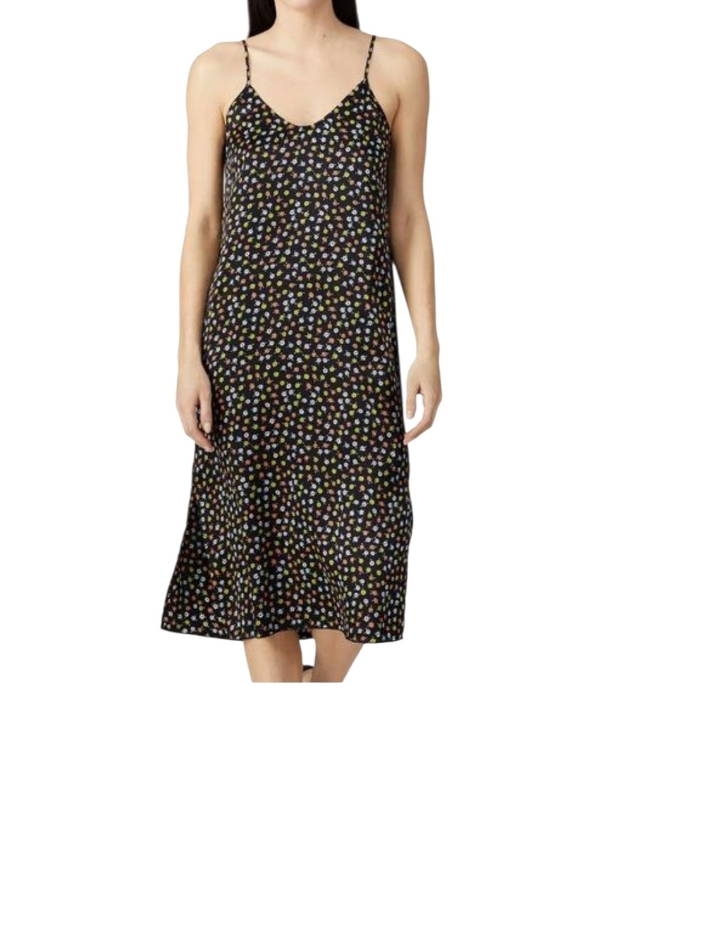 ATM Anthony Thomas Melillo 100% Silk Floral Slip Dress Adjustable Straps